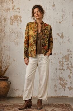 Vintage Youtopia Kaftan Quilted Boho Light Jacket Women’s XS Made in India